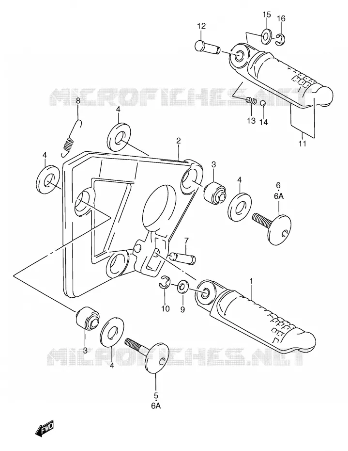 REPOSE PIED Suzuki MOTO 750 GSX-F 1991  GSX750FM(E2)