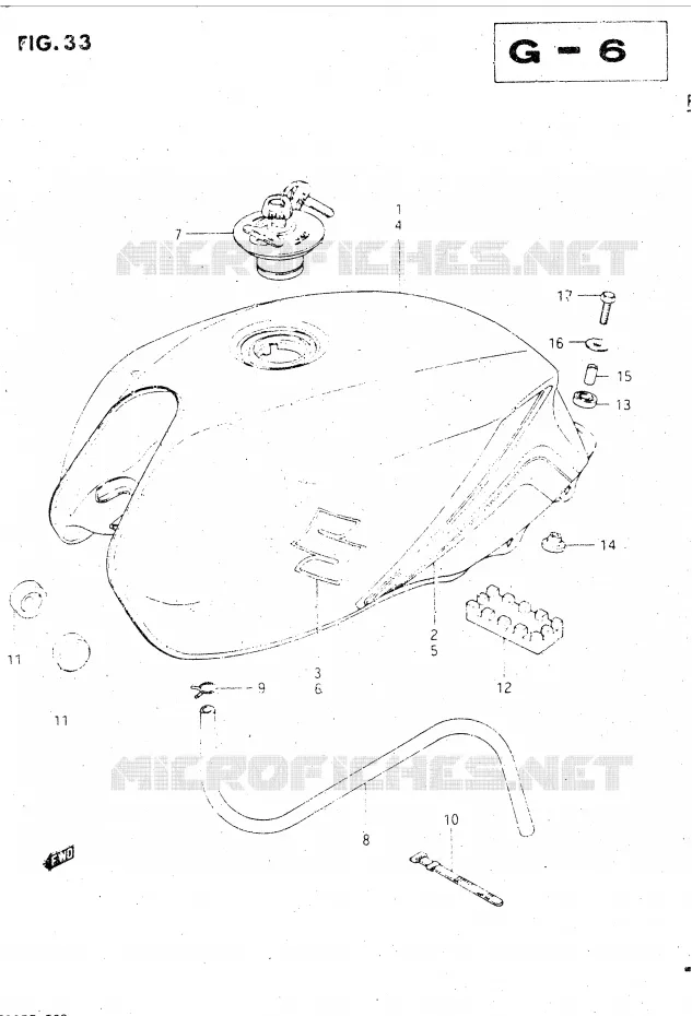 RESERVOIR D'ESSENCE (GSX500EE) Suzuki MOTO 500 GSX-E 1985  GSX500ESF(E39)
