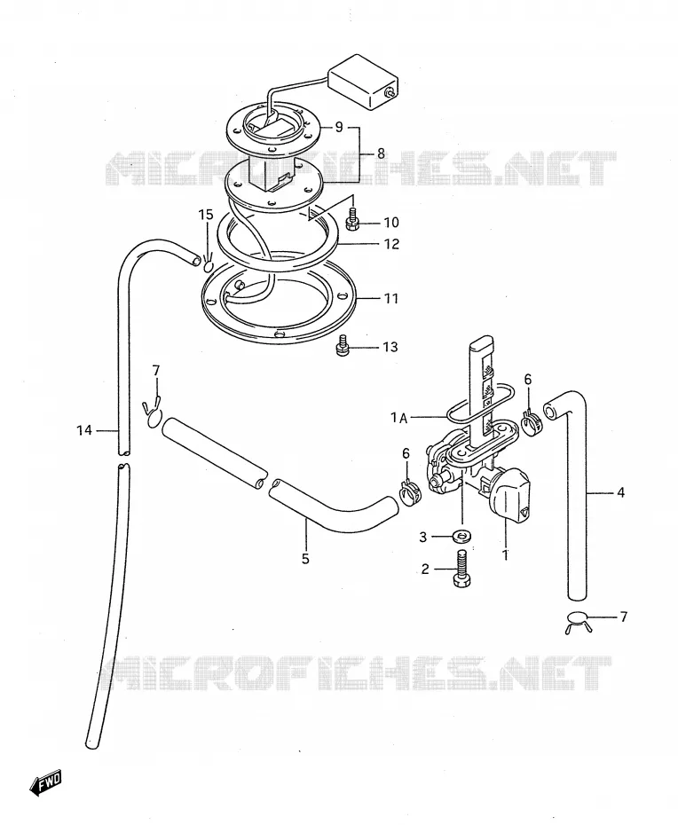 ROBINET D'ESSENCE Suzuki MOTO 750 GSX-F 1995  GSX750FS(E28)