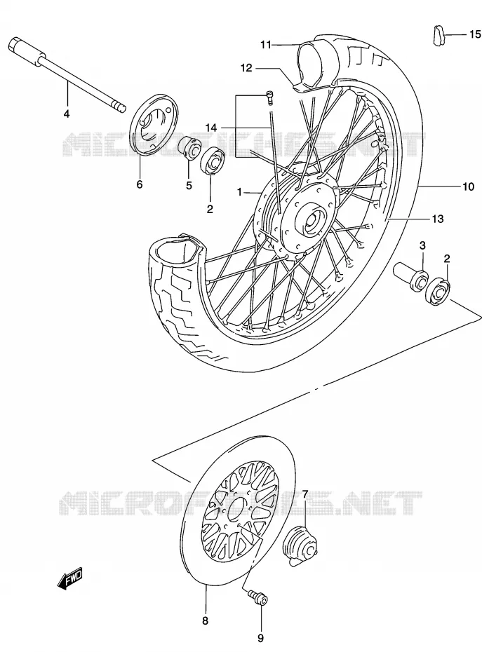 ROUE AVANT Suzuki MOTO 250 MARAUDER 2002  GZ250K2(K3)