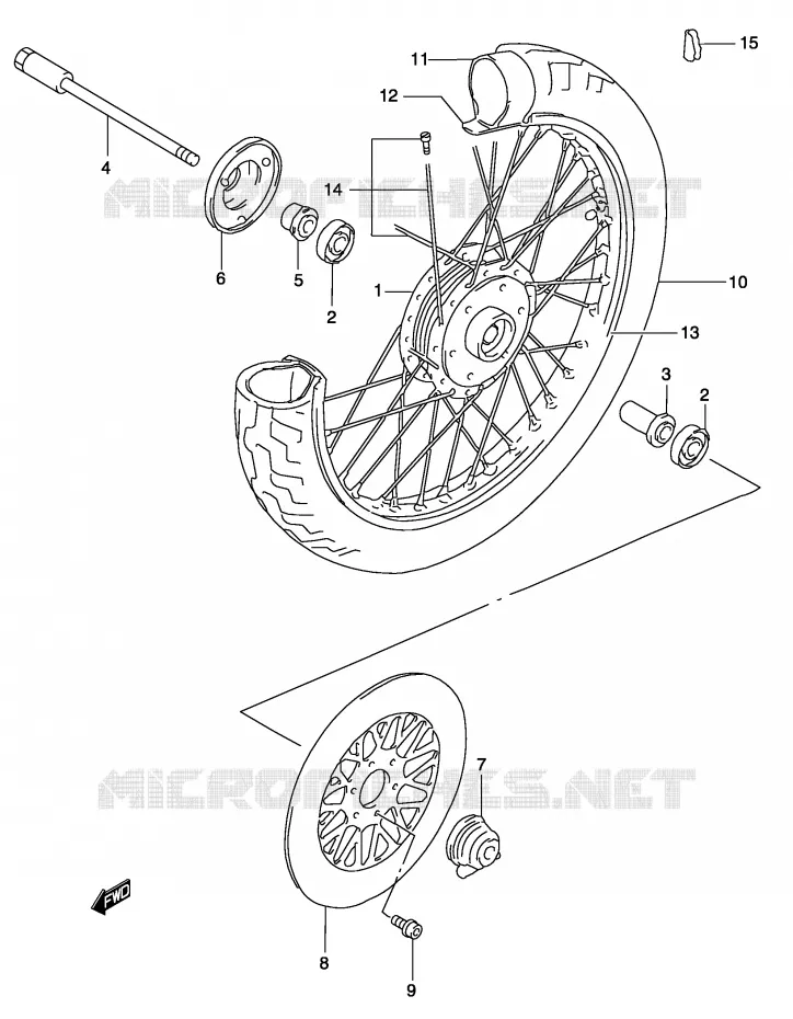 ROUE AVANT Suzuki MOTO 250 MARAUDER 2004  GZ250K4(P3)