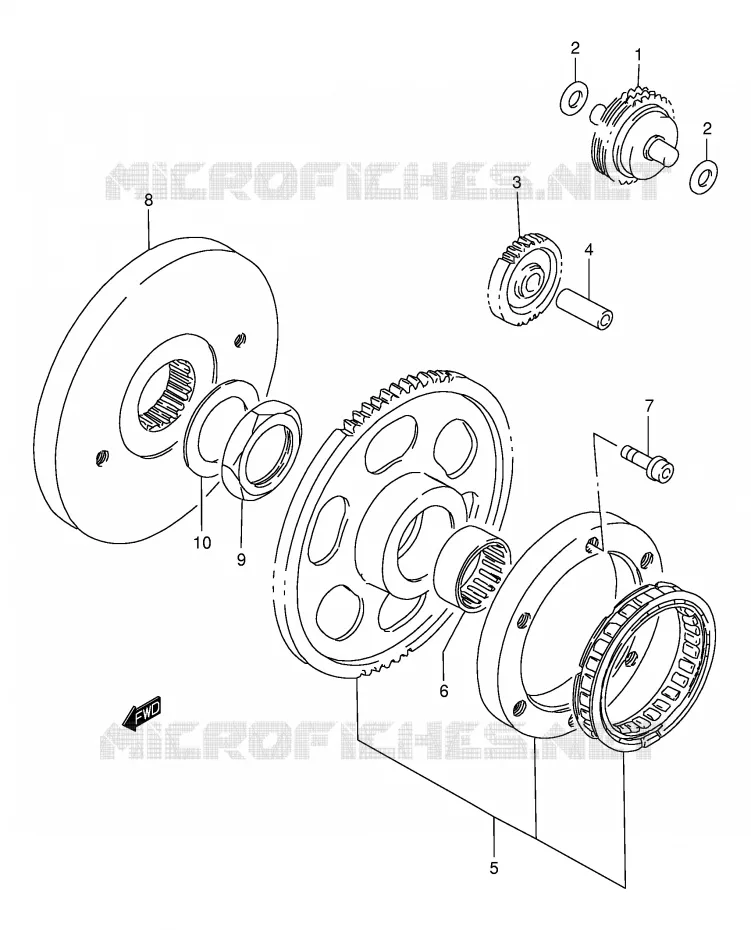 ROUE LIBRE DE DEMARREUR Suzuki MOTO 650 SAVAGE 2000  LS650PY(E2)