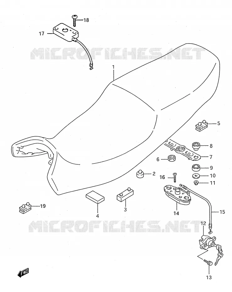 SELLE Suzuki MOTO 750 GSX-F 1993  GSX750FP(E28)