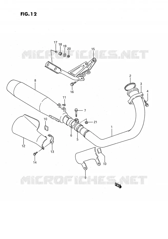 SILENCIEUX Suzuki MOTO 650 SAVAGE 1986  LS650PG(E2)