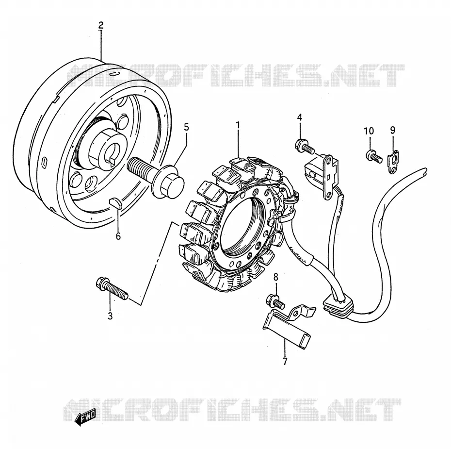 ALLUMAGE ROTOR - STATOR Suzuki MOTO 650 BOULEVARD 1992  LS650N(E28)