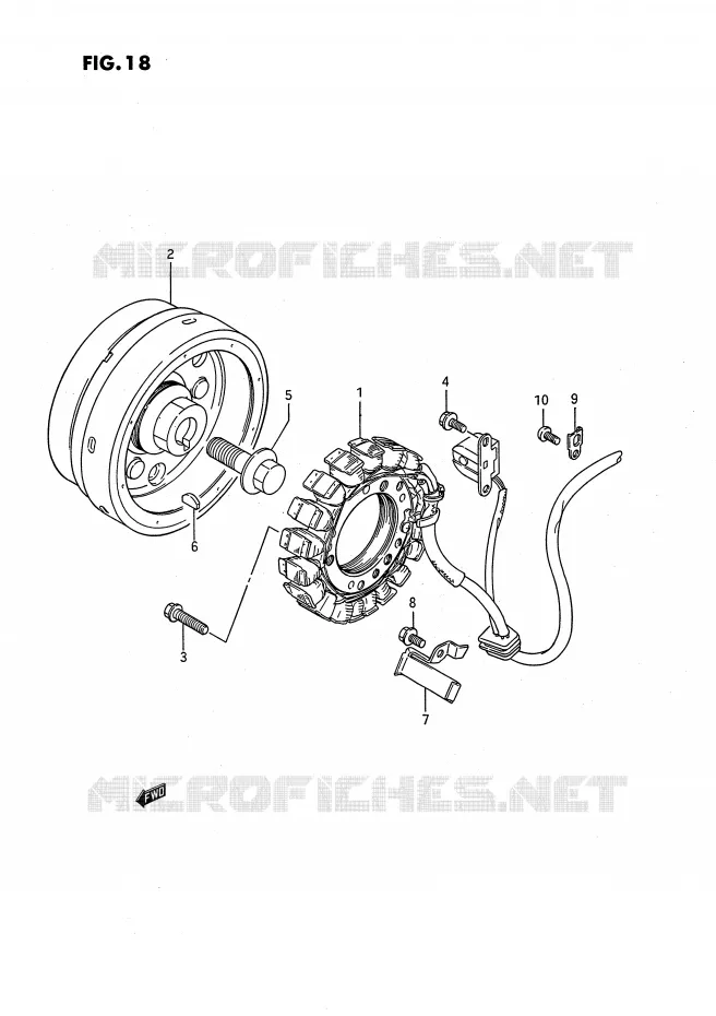 ALLUMAGE ROTOR - STATOR Suzuki MOTO 650 SAVAGE 1990  LS650PL(E2)