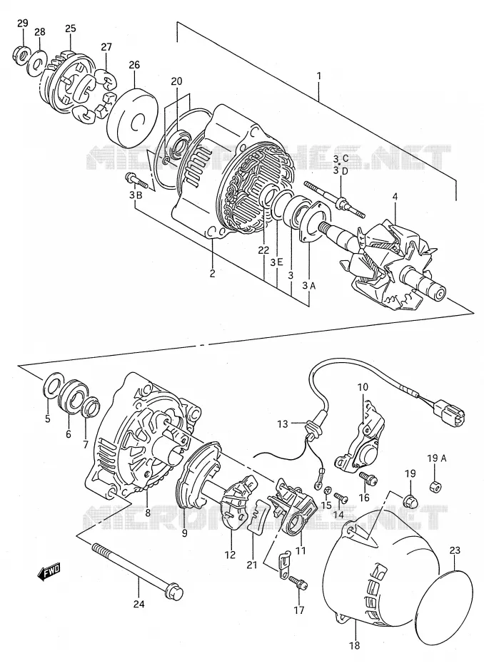 ALTERNATEUR Suzuki MOTO 600 GSX-F 1991  GSX600FM(E28)