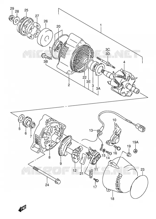 ALTERNATEUR Suzuki MOTO 600 GSX-F 1996  GSX600FU2T(E2)