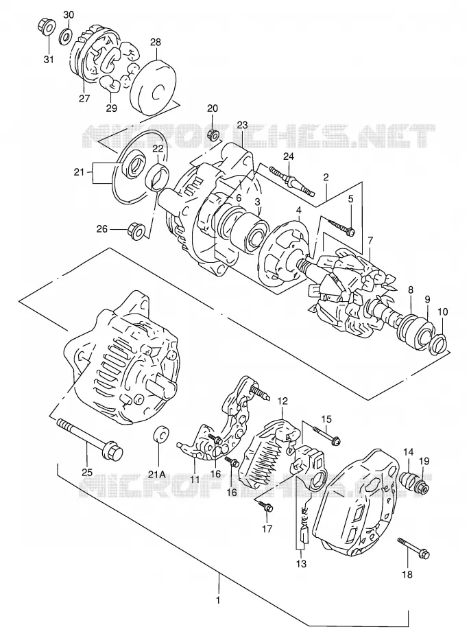 ALTERNATEUR Suzuki MOTO 600 GSX-F 2003  GSX600FK3(E2)