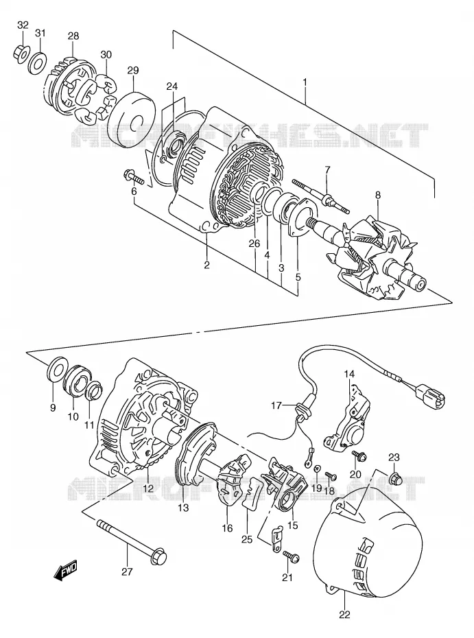 ALTERNATEUR Suzuki MOTO 750 GSX-F 1991  GSX750FM(E2)