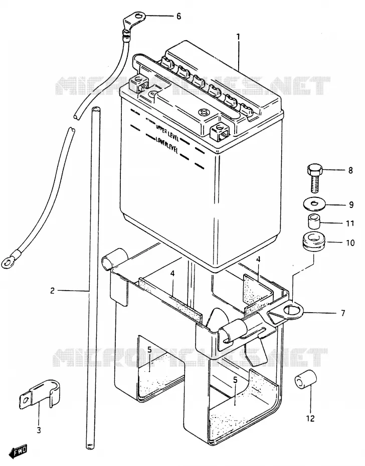 BATTERIE Suzuki MOTO 750 GSX-E 1986  GSX750ESG(F)