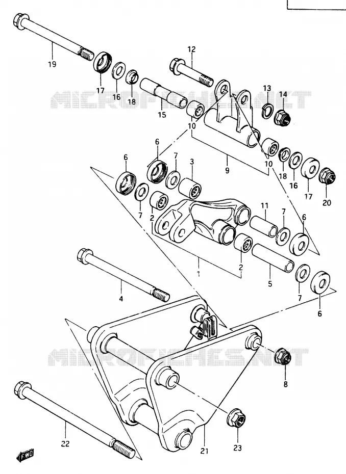 BIELLETTE D'AMORTISSEUR Suzuki MOTO 750 GSX-E 1985  GSX750EF(F)