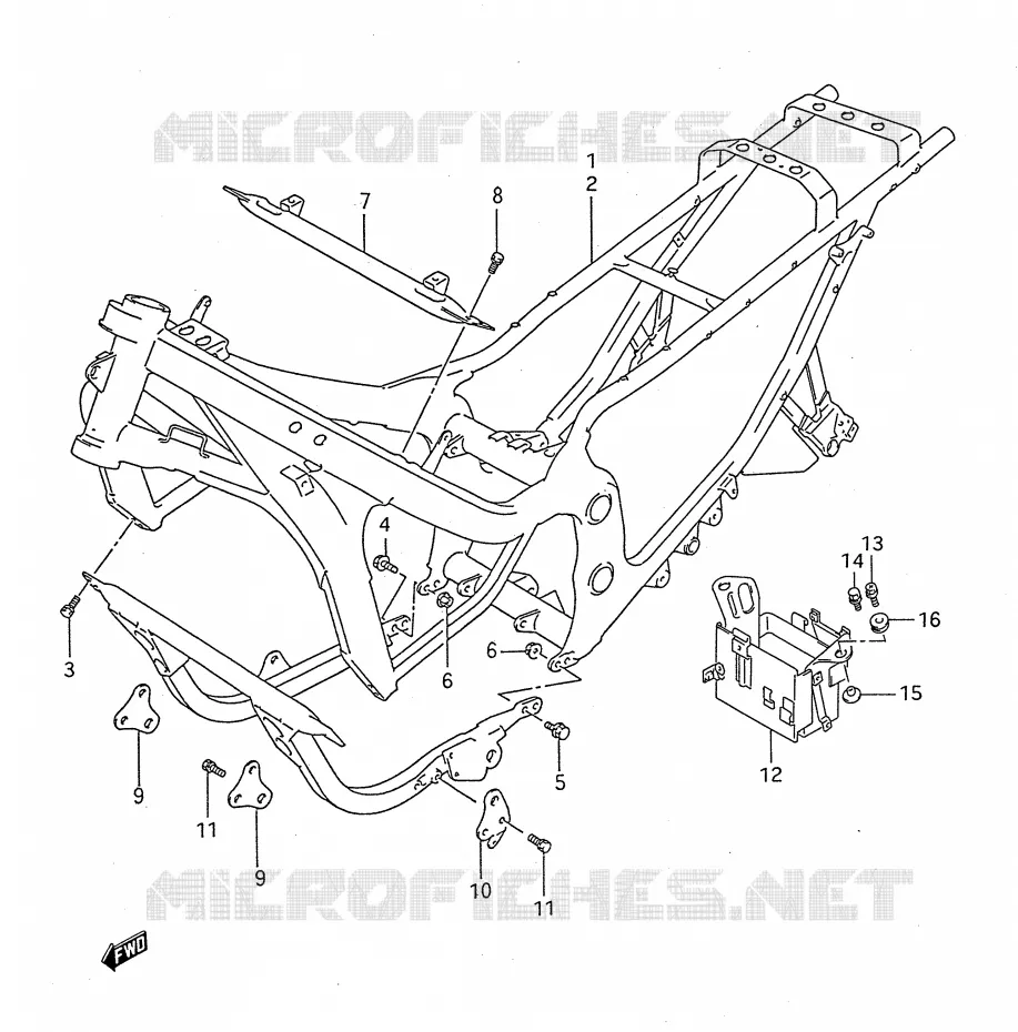 CADRE Suzuki MOTO 750 GSX-F 1995  GSX750FS(E28)