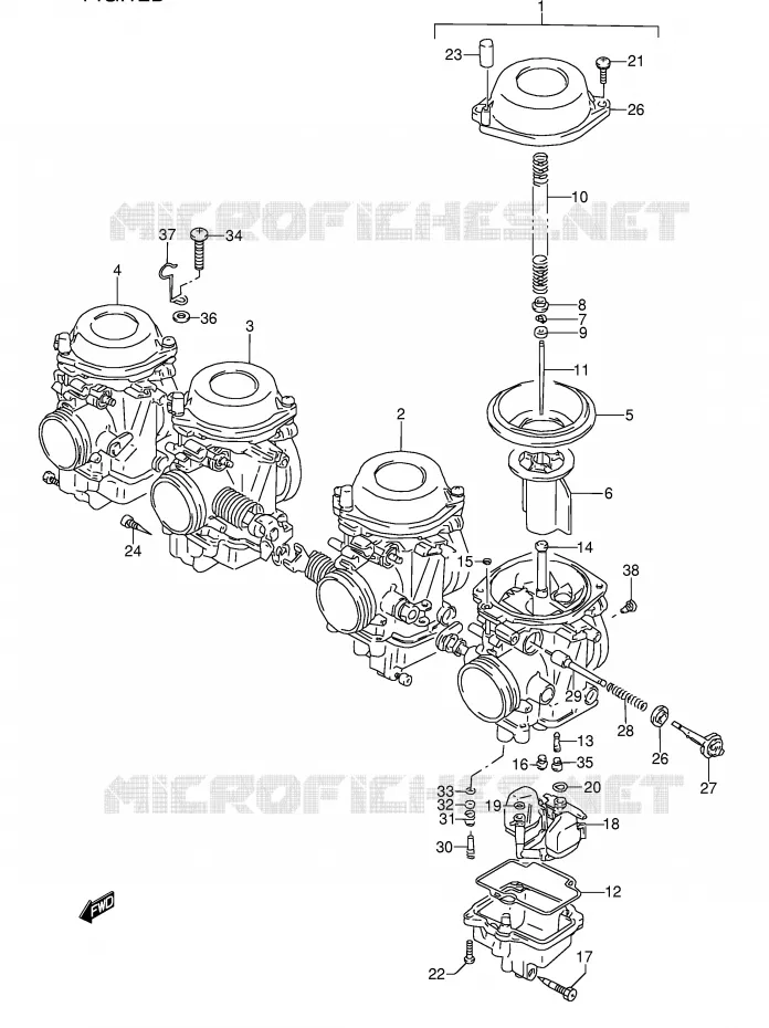 CARBURATEUR (MODELE T) Suzuki MOTO 600 GSX-F 1989  GSX600FK(E2)