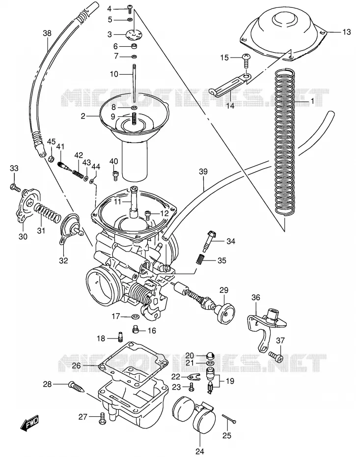 CARBURATEUR Suzuki MOTO 650 SAVAGE 2000  LS650PY(E3/E28)