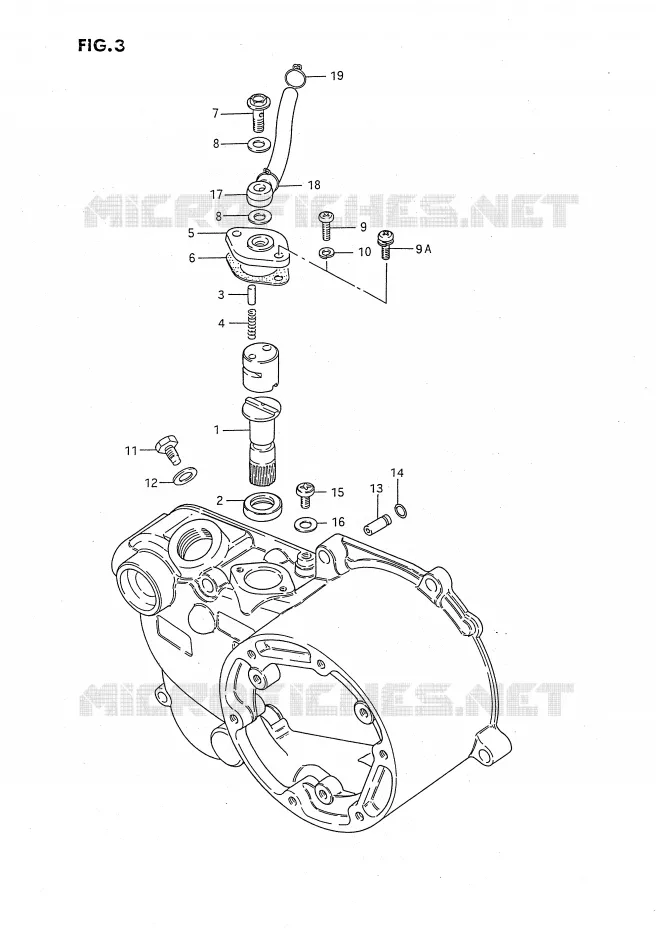 CARTER D'EMBRAYAGE - POMPE A HUILE Suzuki MOTO 50 JR 1993  JR50P(P28)