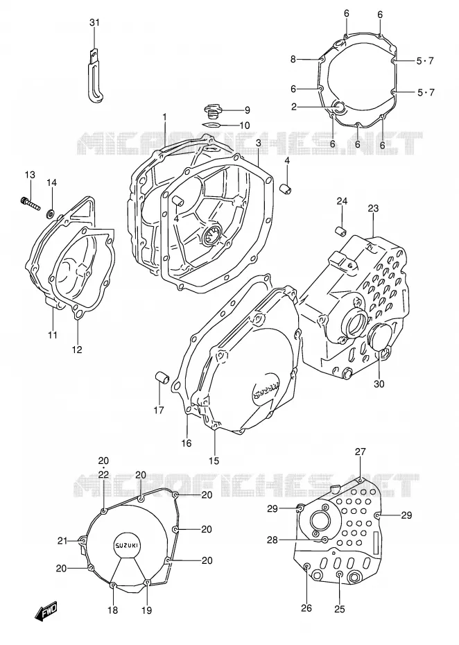 CARTER Suzuki MOTO 600 GSX-F 1995  GSX600FS(E2)