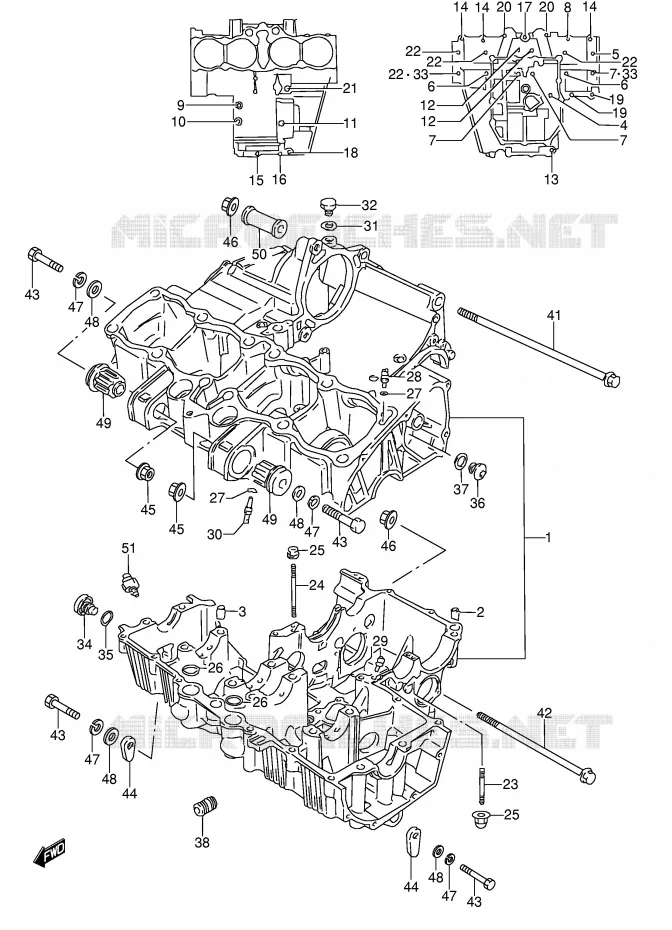CARTER Suzuki MOTO 600 GSX-F 1995  GSX600FS(E2)