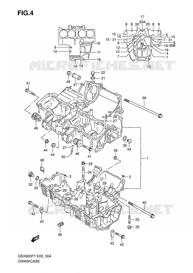 CARTER Suzuki MOTO 600 GSX-F 2001  GSX600FK1(E2)