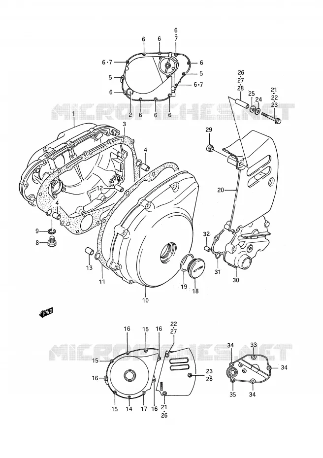 CARTER Suzuki MOTO 650 BOULEVARD 1986  LS650FG(E28)