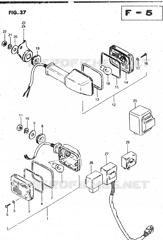 CLIGNOTANTS (E22, E25) Suzuki MOTO 750 GSX-S 1983  GSX750SD(E1)