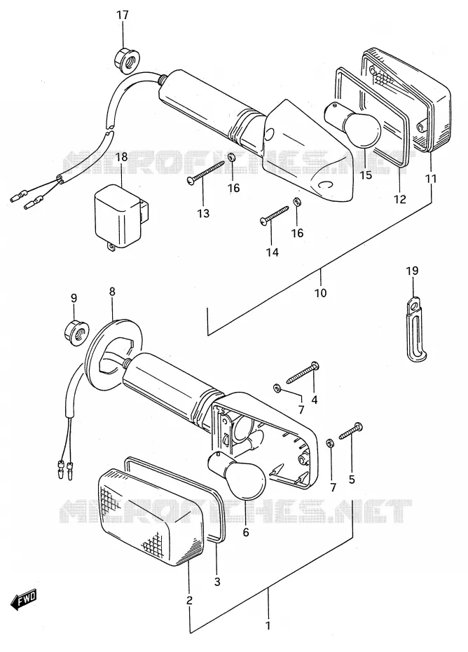 CLIGNOTANTS Suzuki MOTO 600 GSX-F 1991  GSX600FM(E28)
