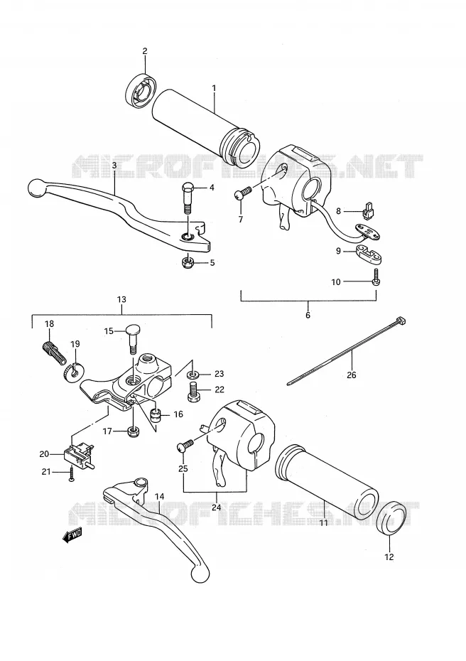 COMMODOS (MODELE G/J) Suzuki MOTO 650 BOULEVARD 1990  LS650FL(E28)
