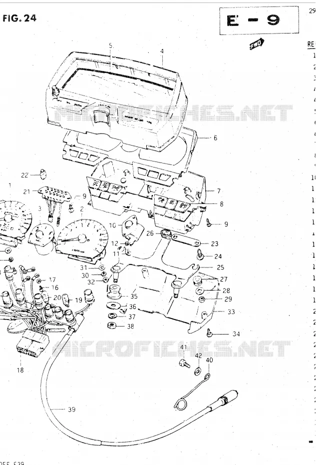 COMPTEUR (GSX500ESE/ESF) Suzuki MOTO 500 GSX-E 1984  GSX500EE(E39)