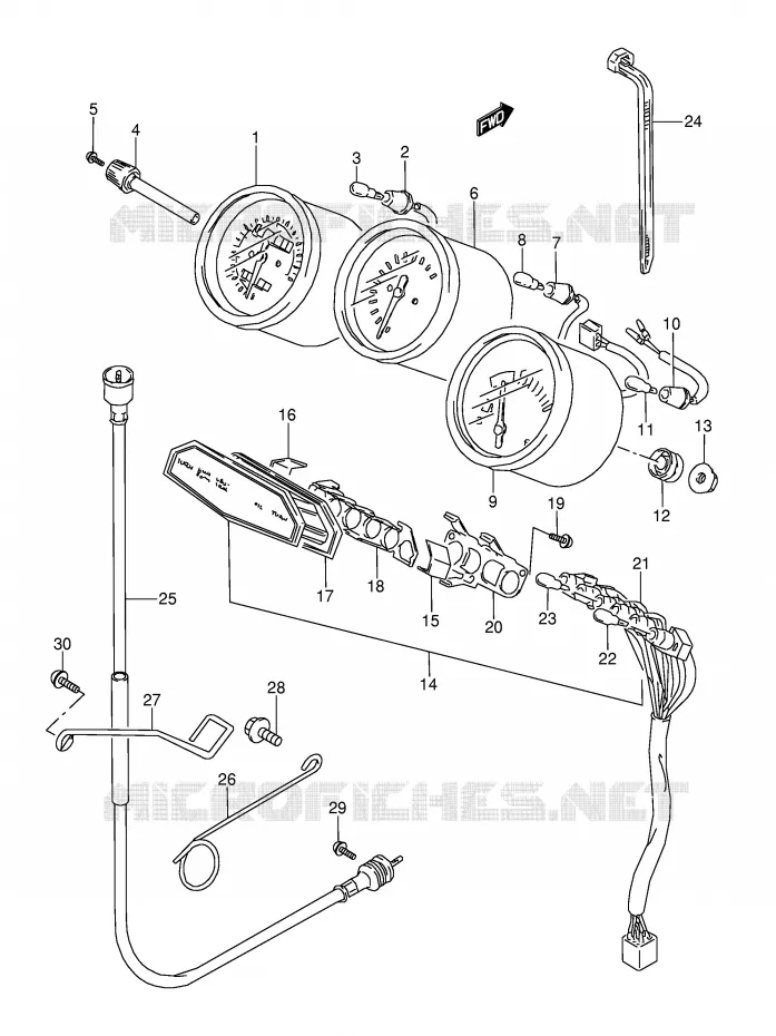 COMPTEUR (MODELE K/L/M/N/P/R/S) Suzuki MOTO 600 GSX-F 1994  GSX600FUR(E2)