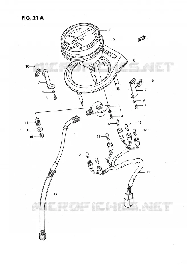 COMPTEUR (MODELE R) Suzuki MOTO 650 SAVAGE 1989  LS650PK(E2)