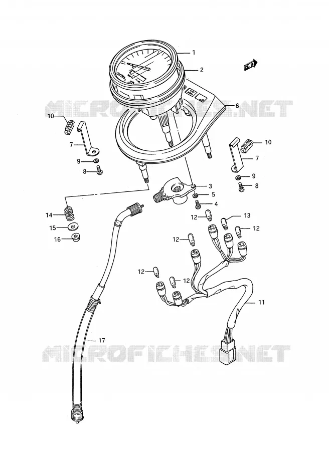 COMPTEUR Suzuki MOTO 650 BOULEVARD 1989  LS650PK(E28)