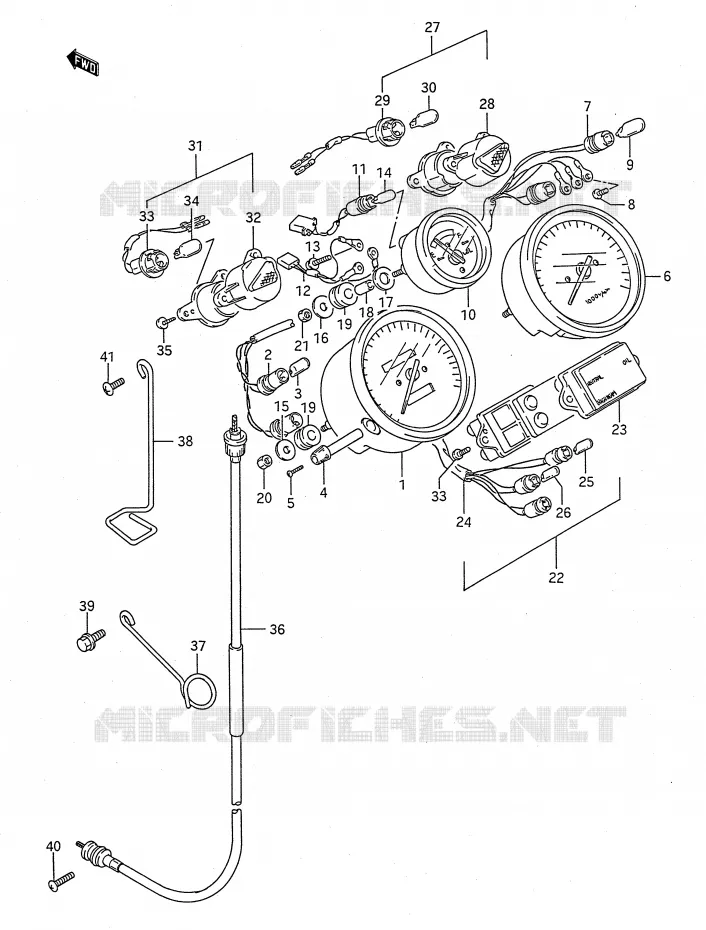 COMPTEUR Suzuki MOTO 750 GSX-F 1989  GSX750FK(E28)