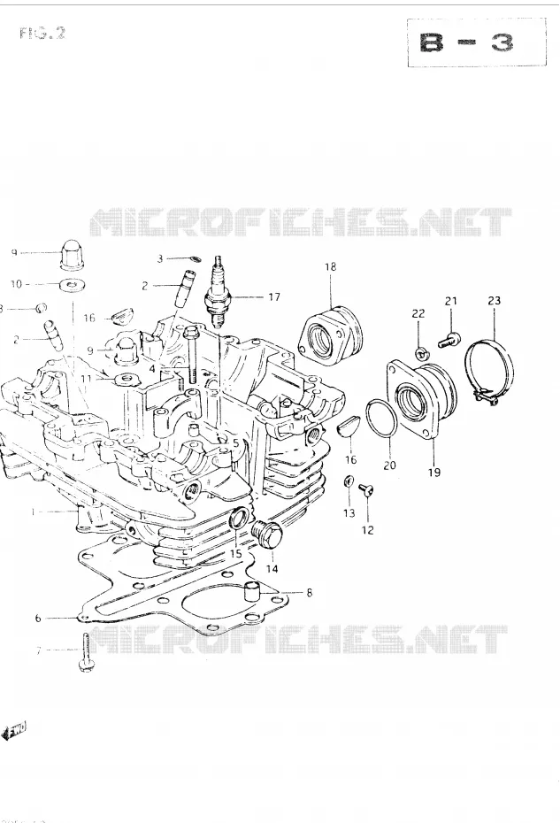CULASSE Suzuki MOTO 400 GSX 1986  GSX400SG(E2)