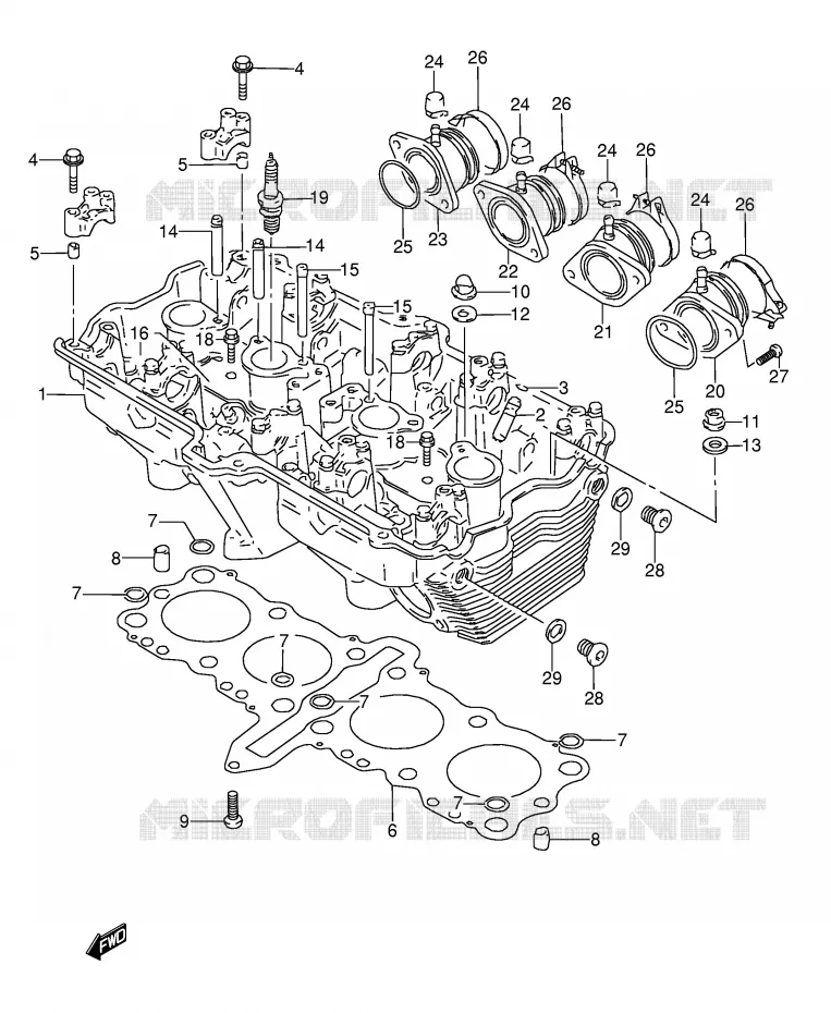 CULASSE Suzuki MOTO 600 GSX-F 1991  GSX600FU2M(E2)