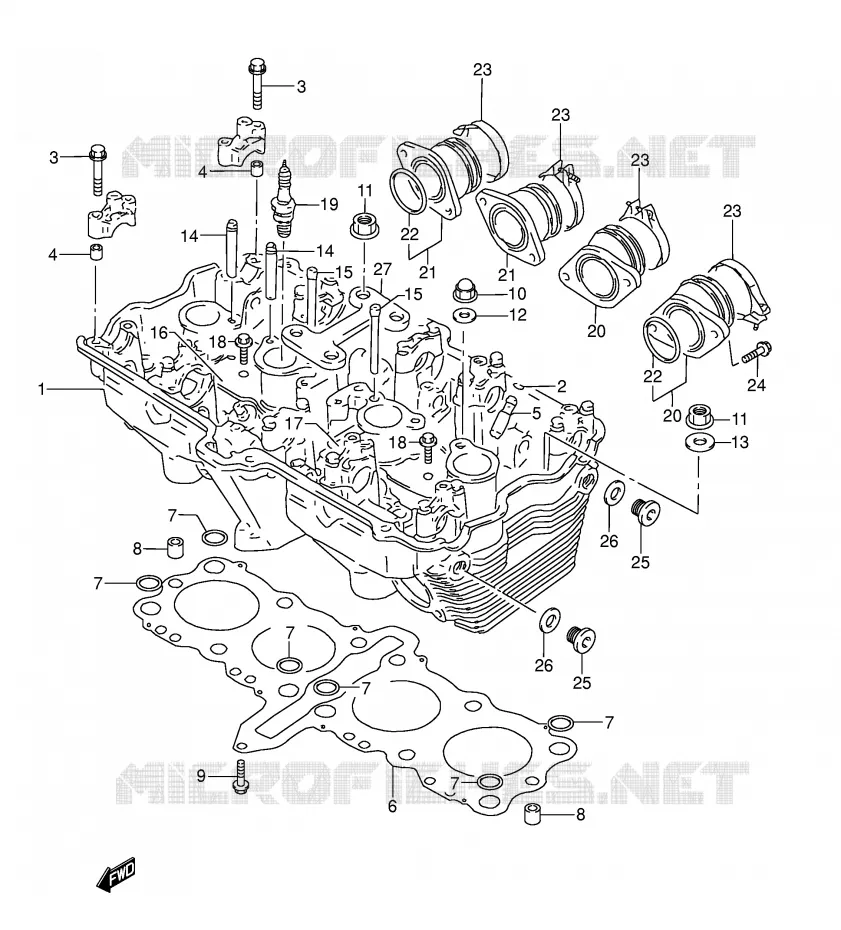 CULASSE Suzuki MOTO 750 GSX-F 2000  GSX750FY(E2)