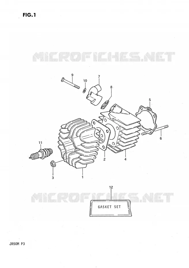CYLINDRE Suzuki MOTO 50 JR 1988  JR50J(P3)