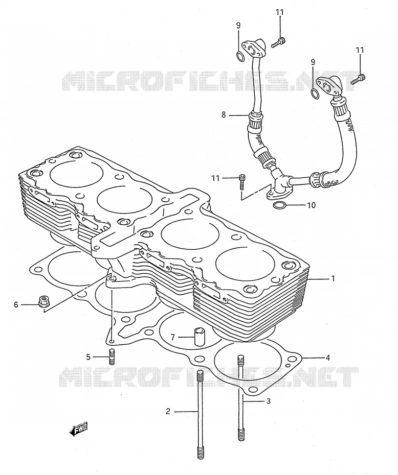 CYLINDRE Suzuki MOTO 750 GSX-F 1995  GSX750FS(E28)