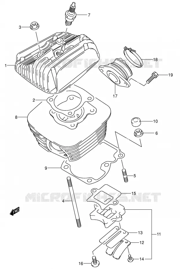 CYLINDRE Suzuki MOTO 80 JR 2003  JR80K3(P3/P28)