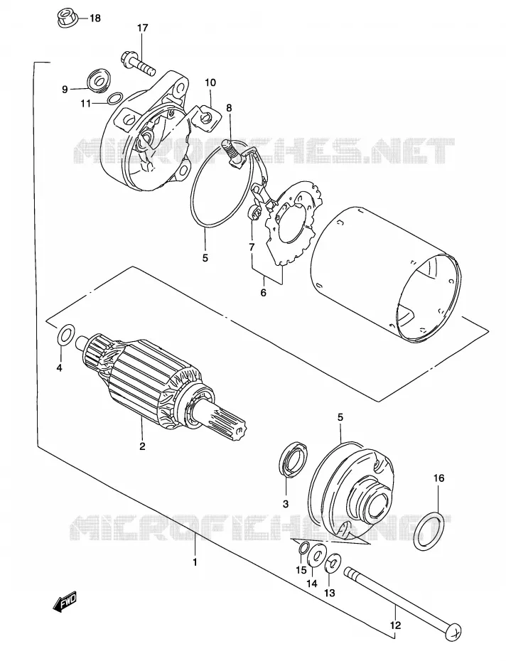 DEMARREUR Suzuki MOTO 250 MARAUDER 2002  GZ250K2(P19)