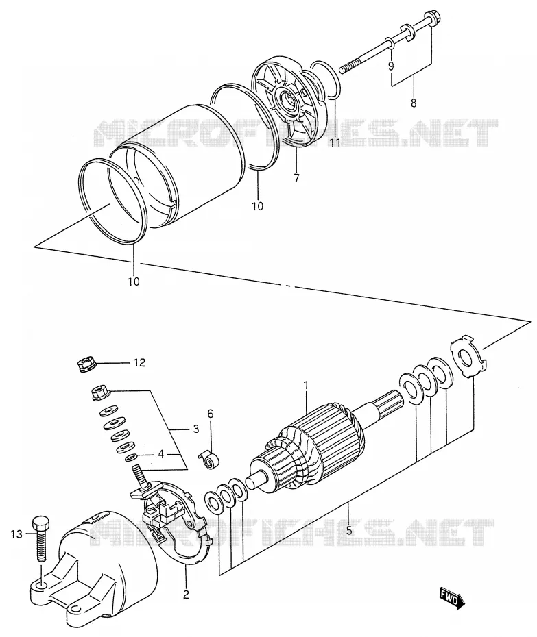 DEMARREUR Suzuki MOTO 600 GSX-F 1990  GSX600FUL(E28)