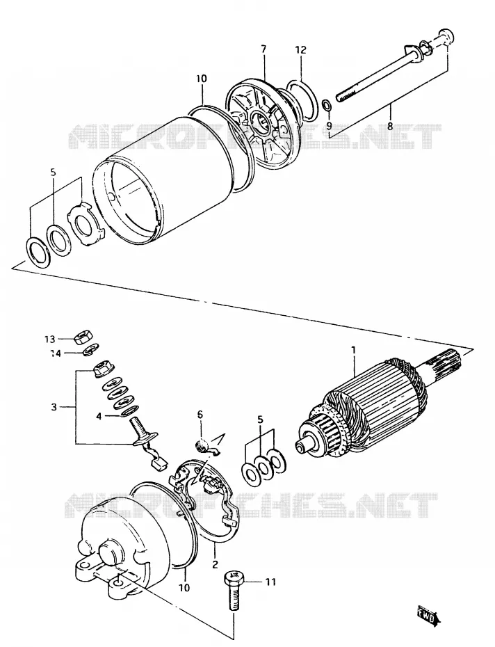 DEMARREUR Suzuki MOTO 750 GSX-E 1984  GSX750EFE(D/E)