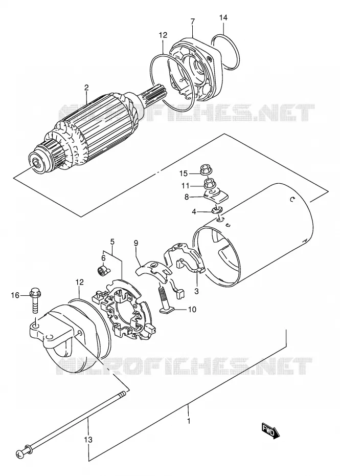 DEMARREUR (VOIR NOTE) Suzuki MOTO 650 SAVAGE 2002  LS650PK2(E2)