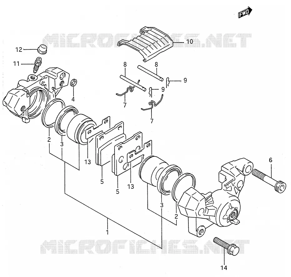 ETRIER DE FREIN ARRIERE (MODELE J) Suzuki MOTO 600 GSX-F 1991  GSX600FUM(E28)