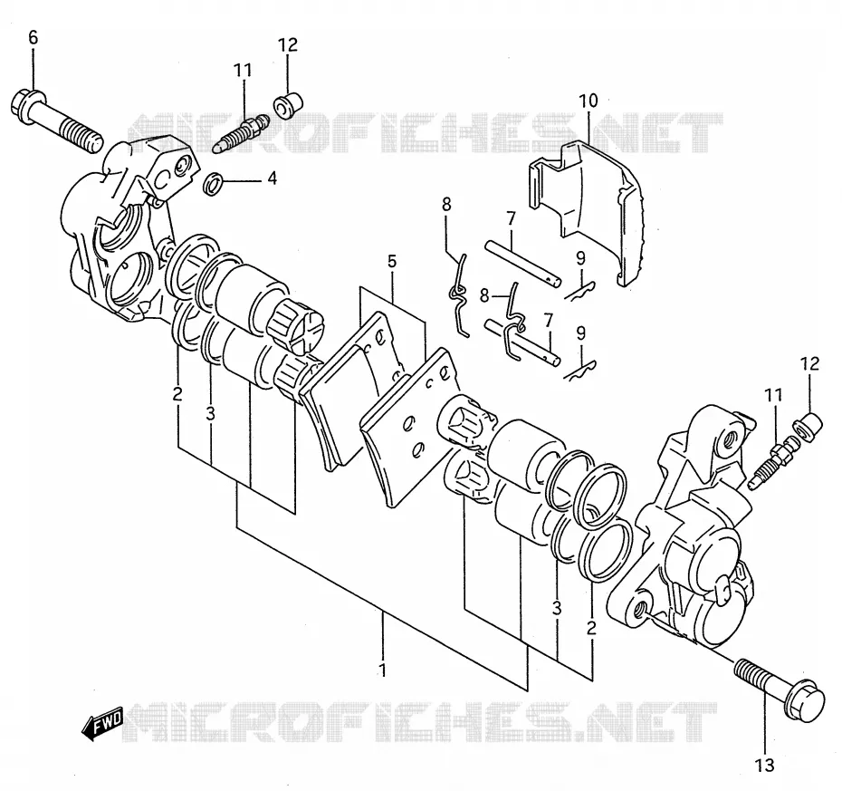 ETRIER DE FREIN AVANT Suzuki MOTO 600 GSX-F 1988  GSX600FU2J(E28)