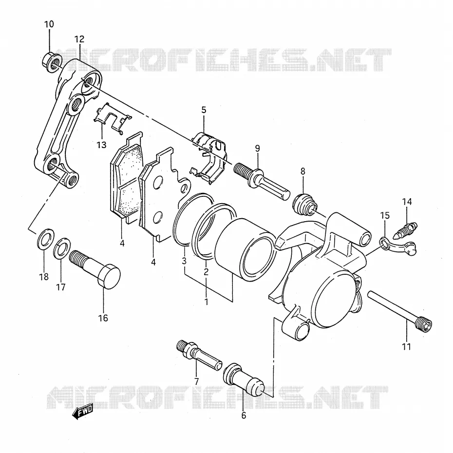 ETRIER DE FREIN AVANT Suzuki MOTO 650 BOULEVARD 1991  LS650M(E28)