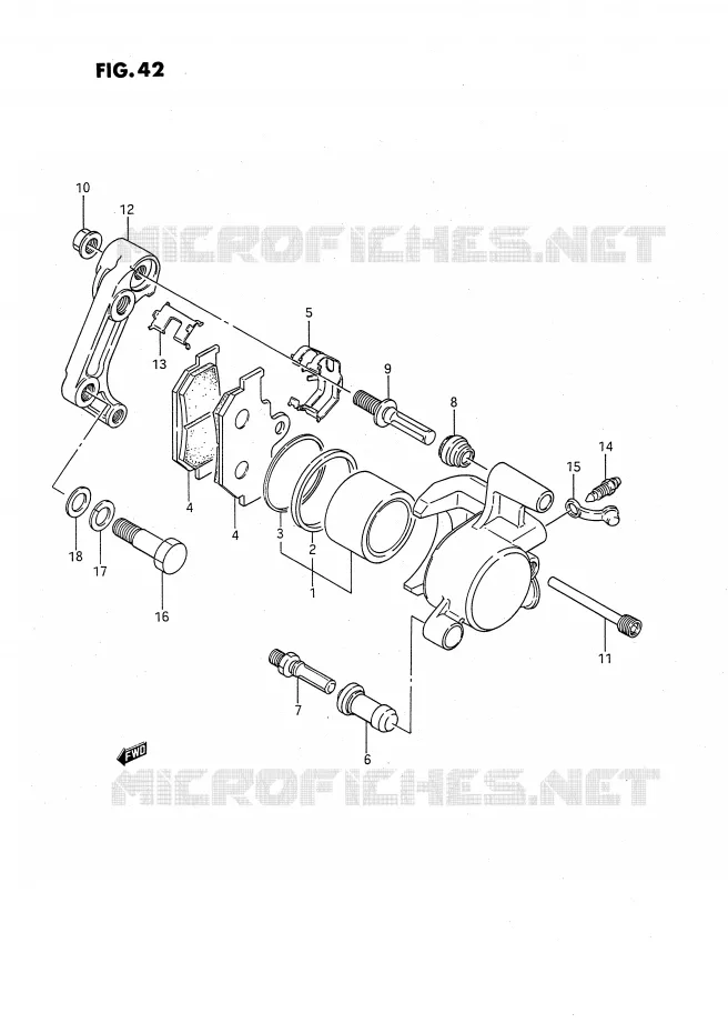 ETRIER DE FREIN AVANT Suzuki MOTO 650 SAVAGE 1994  LS650PR(E2)