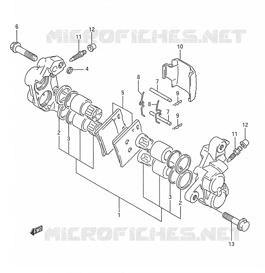ETRIER DE FREIN AVANT Suzuki MOTO 750 GSX-F 1994  GSX750FR(E28)