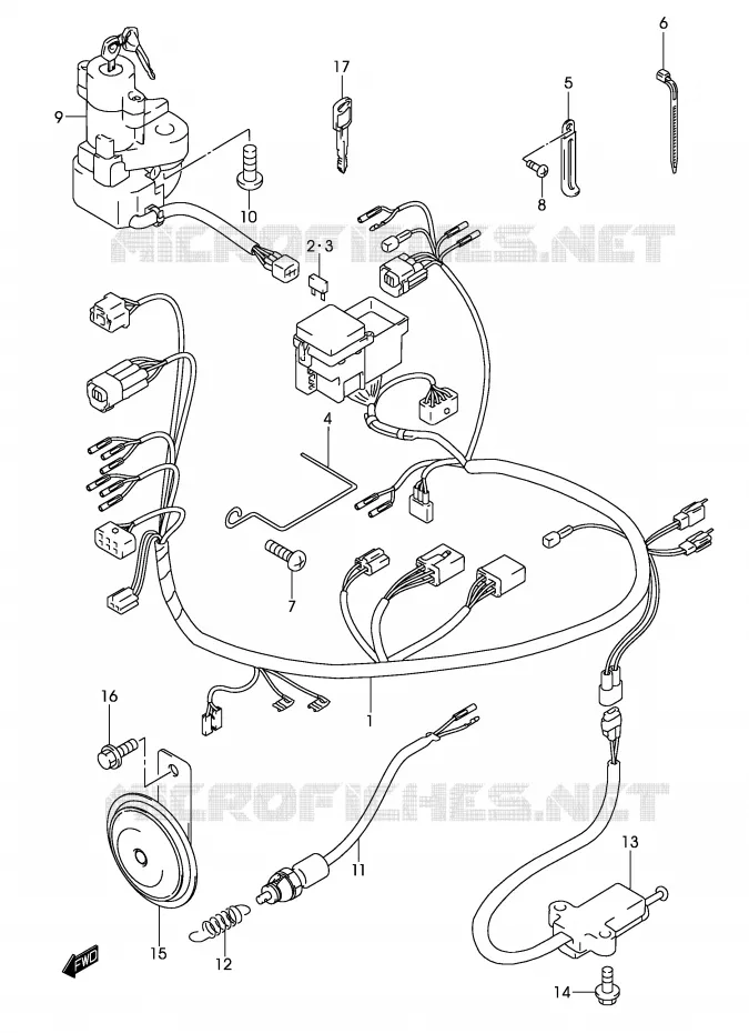 FAISCEAU ELECTRIQUE Suzuki MOTO 250 MARAUDER 2003  GZ250K3(P19)