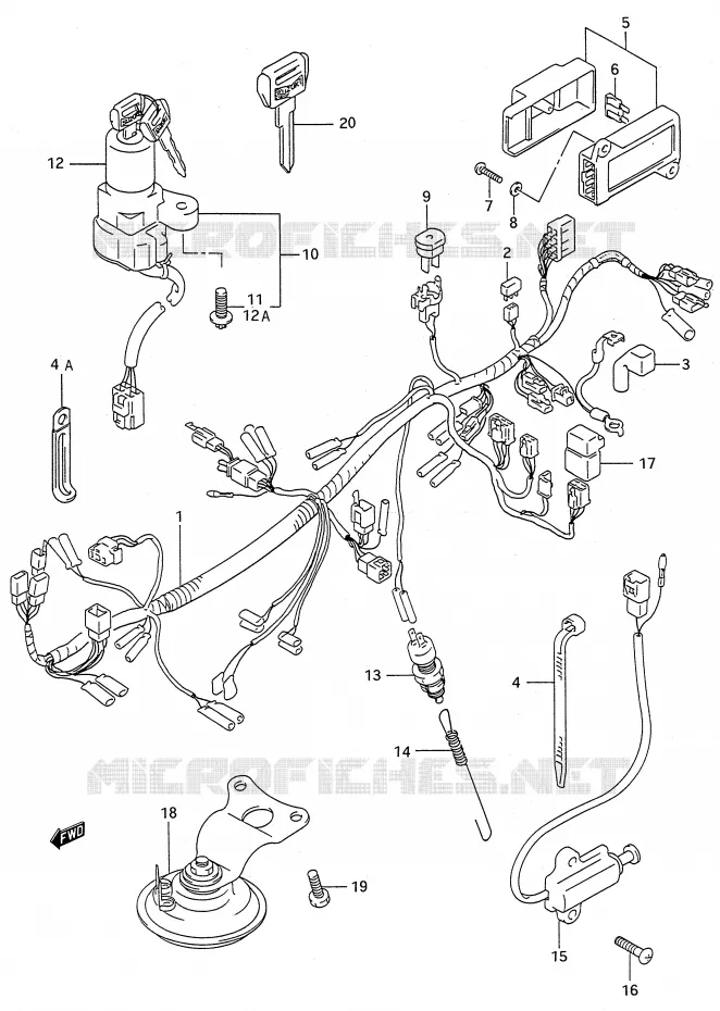 FAISCEAU ELECTRIQUE Suzuki MOTO 600 GSX-F 1991  GSX600FM(E28)