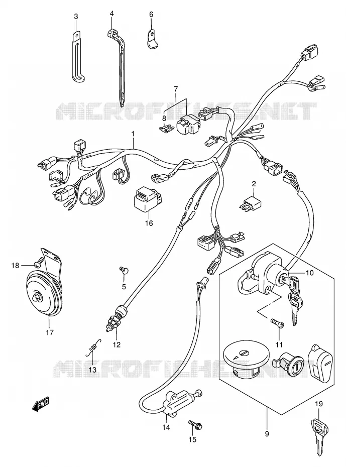 FAISCEAU ELECTRIQUE Suzuki MOTO 650 SAVAGE 2000  LS650PY(E2)